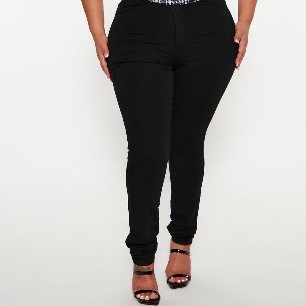 New! Fashion Nova Tall Classic High Waist Black Skinny Jeans